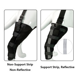 Dog Leg Brace with Reflective Metal Support