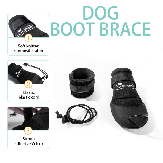 LISPOO Toe Up Boots For Dog