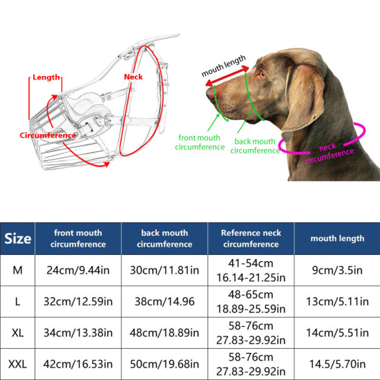 Adjustable Metal Dog Muzzle