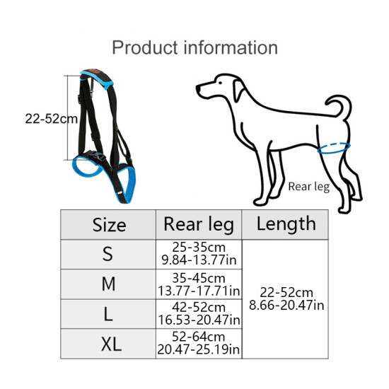 Dog Sling For Back Legs Harness