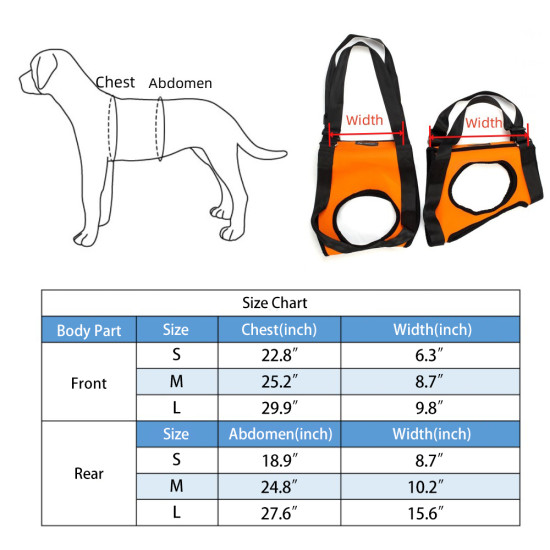 TAILUP Dog Lift Harness for Dog Front Back Leg