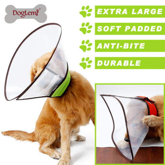 DOGLEMI Transparent Dog Cone Collar