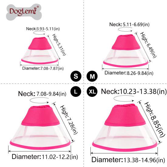 DOGLEMI Elizabethan Collar for Cat Dog