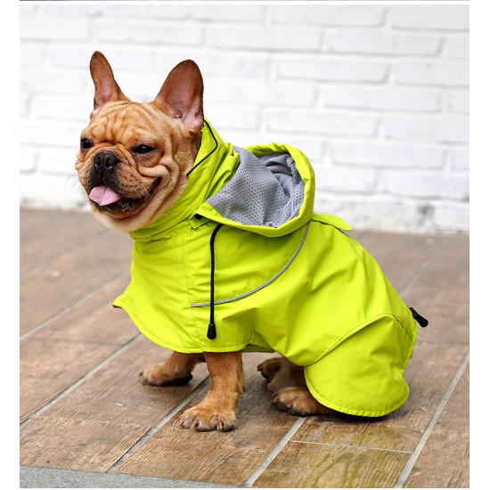 Dog Raincoat With Reflective Strips