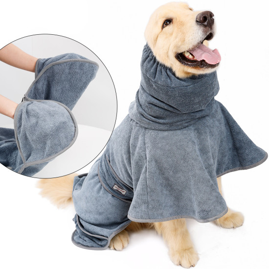 DOGLEMI Dog Bathrobe Towel