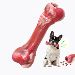 Dog Molar Slow Food Toy Rubber Leaking Bone 