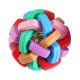 Rubber Woven Bell Ball Dog Chewing Toy