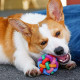 Rubber Woven Bell Ball Dog Chewing Toy