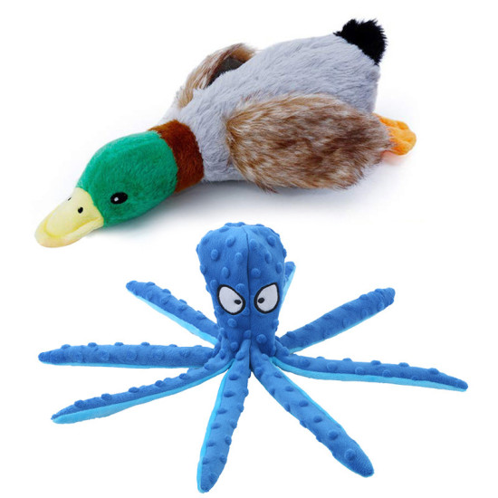 Dog Sounding Toy Eider Duck Octopus Shape