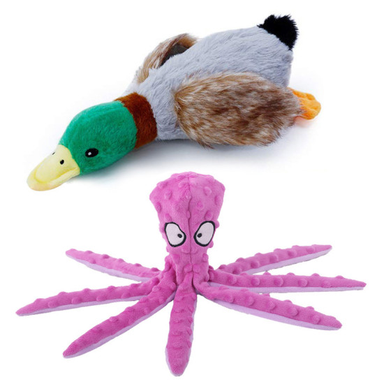 Dog Sounding Toy Eider Duck Octopus Shape