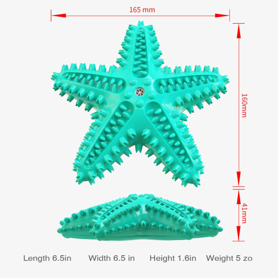 Dog Chew Toy Rubber Molar Starfish