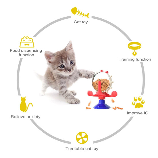 Cat Dog Slow Food Toy Interactive Turntable