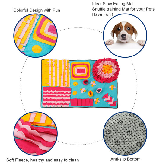 DOG Slow Feeder Toys Color DOG Sniffing Mat