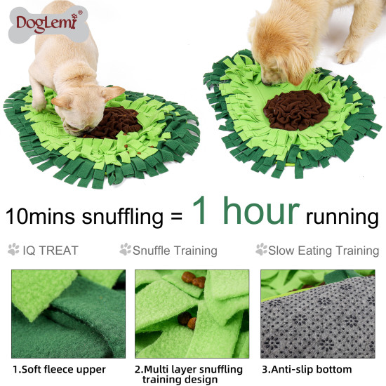 DOGLEMI Avocadov DOG Sniffing Mat for Slow Food Training