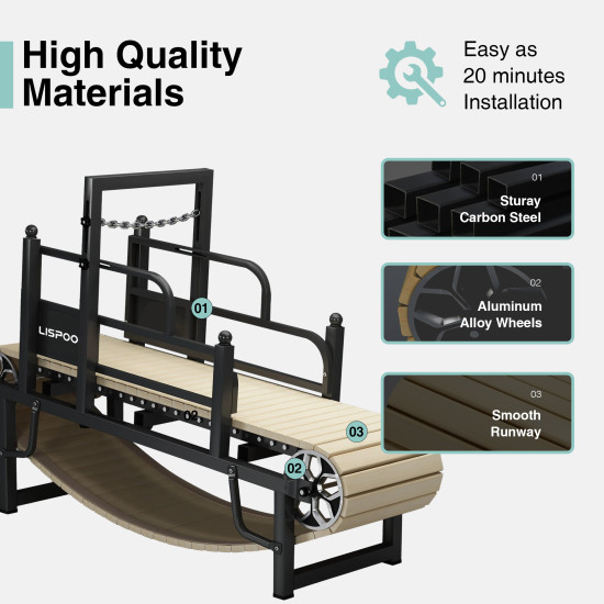 LISPOO Dog Slat Mill for Indoor & Outdoor