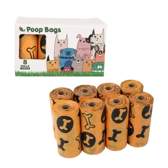 Degradable Disposable Eco Friendly dog Poop Bag with Pill Type Dispenser 