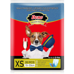 DONO Disposable Denim Pattern Male Dog Diapers