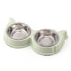 Stainless Steel Cat Dog Feeder Bowls Set