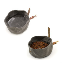 Waterproof Waxed Canvas Dog Bowls