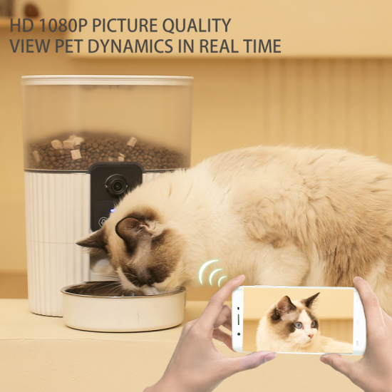 Automatic Cat Feeder With Wide Angle Hd Camera 3L