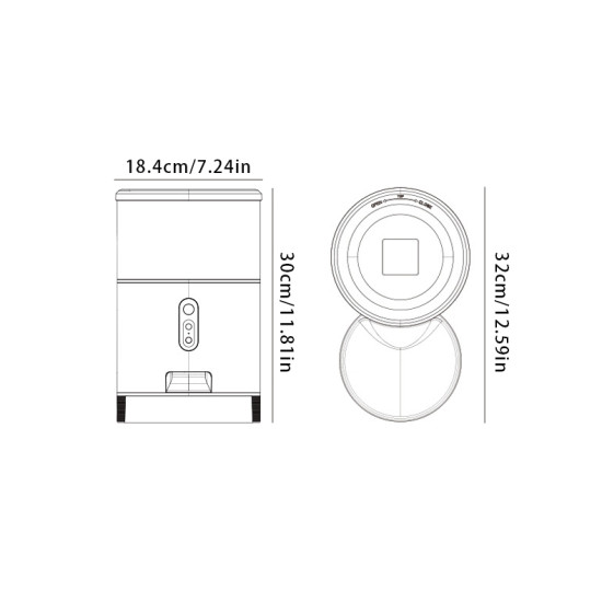 Cat & Dog Wifi Smart Automatic Feeder 4L