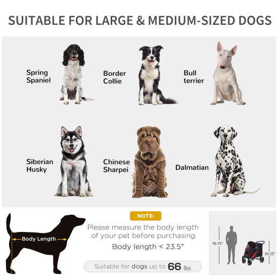 One-Click Foldable Dog Pushchair