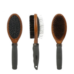 Cat Dog Double Sided Comb With Bristles And Stainless Steel Needles