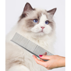 Cat Dog Stainless Double Tooth Long Row Comb