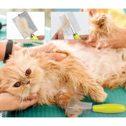 Cat Dog Stainless Steel Double Sided Grooming Comb