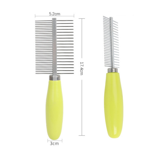 Cat Dog Stainless Steel Double Sided Grooming Comb