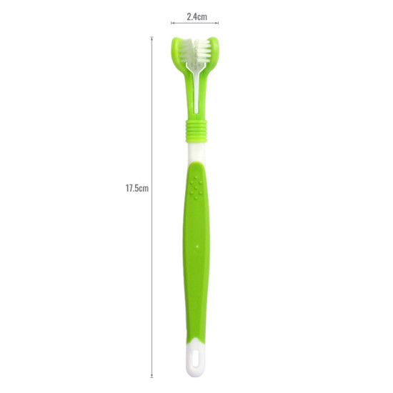 Cat Dog Triple Head Oral Cleaning Toothbrush