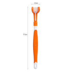 Cat Dog Triple Head Oral Cleaning Toothbrush