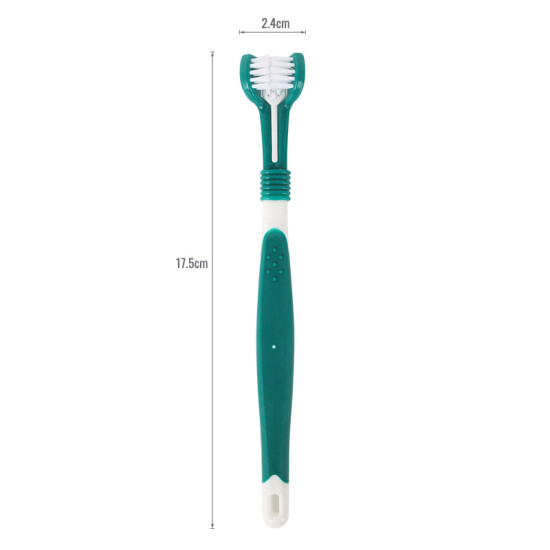 Cat Dog Triple Head Oral Cleaning Toothbrush