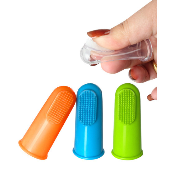 Cat Dog Finger Silicone Toothbrush