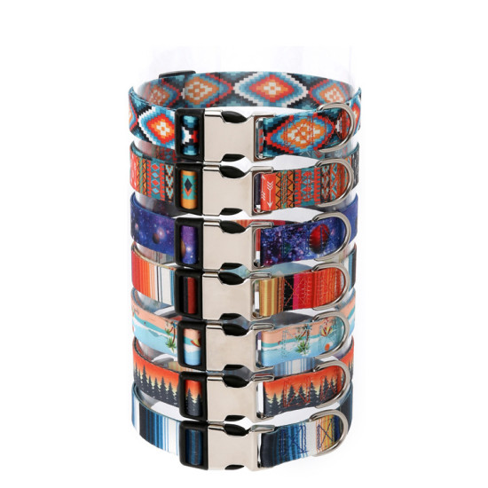 Ethnic Stripe Style Adjustable Cat Dog Collar