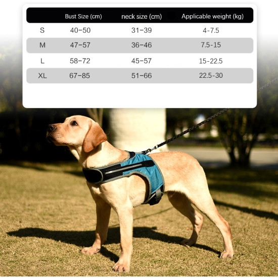 Dog Harness With Led Light Reflective Strip