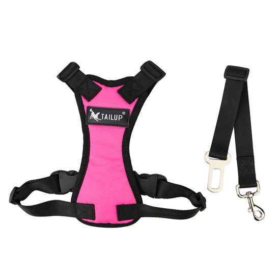 TAILUP Alphabet Style Dog Harness With Car Seat Belt