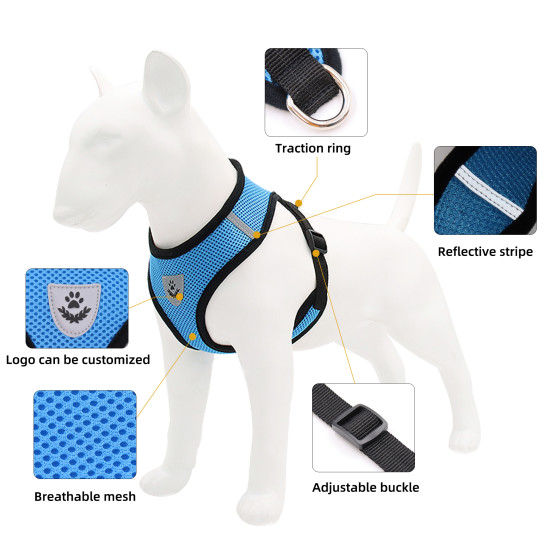 Reflective Breathable Mesh Dog Harness