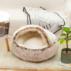 Winter Warm Plush Half Bag Dog Nest