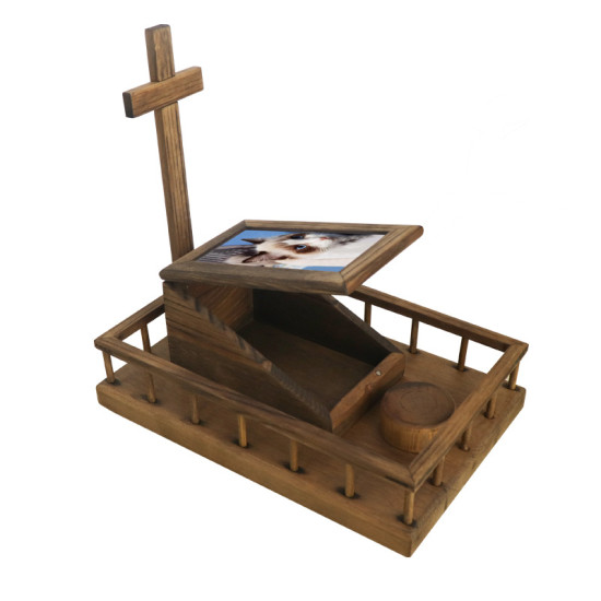 Jesus Cross Pet Urns With Memorial Photo Frame