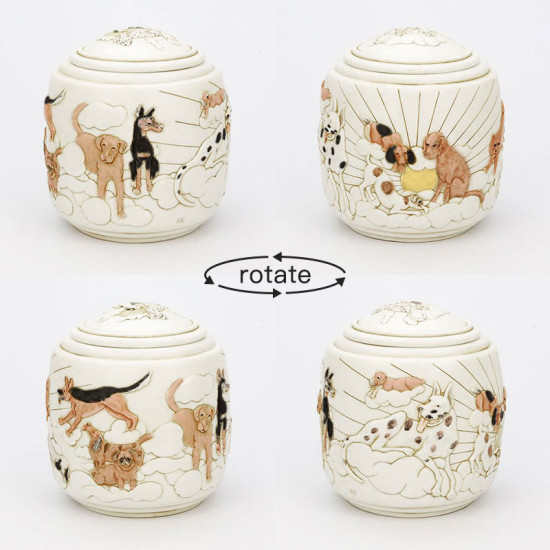 Resin Dog Cremation Urns With Seal Lid