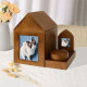 Pine Pet Urns With Photo Frame