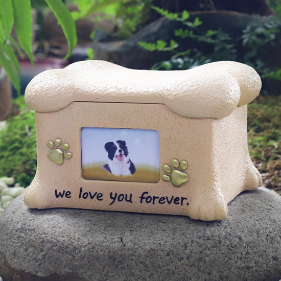 Resin Dog Urns With Photo Frame