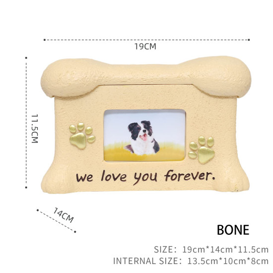 Resin Dog Urns With Photo Frame