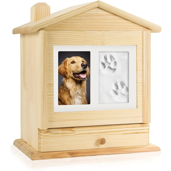 DIY Cat Dog Urns with Photo Frame and Paw Print Kit