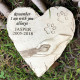 Heart-shaped Dog Headstone Monument Customizable